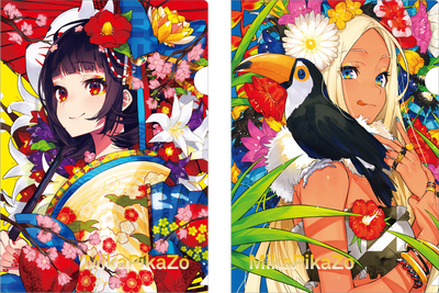 クリアファイル2種(「MikaPikaZo 画集」グッズ)