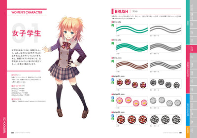 コミックイラスト素材集 キャラクターのためのブラシ&テクスチャ