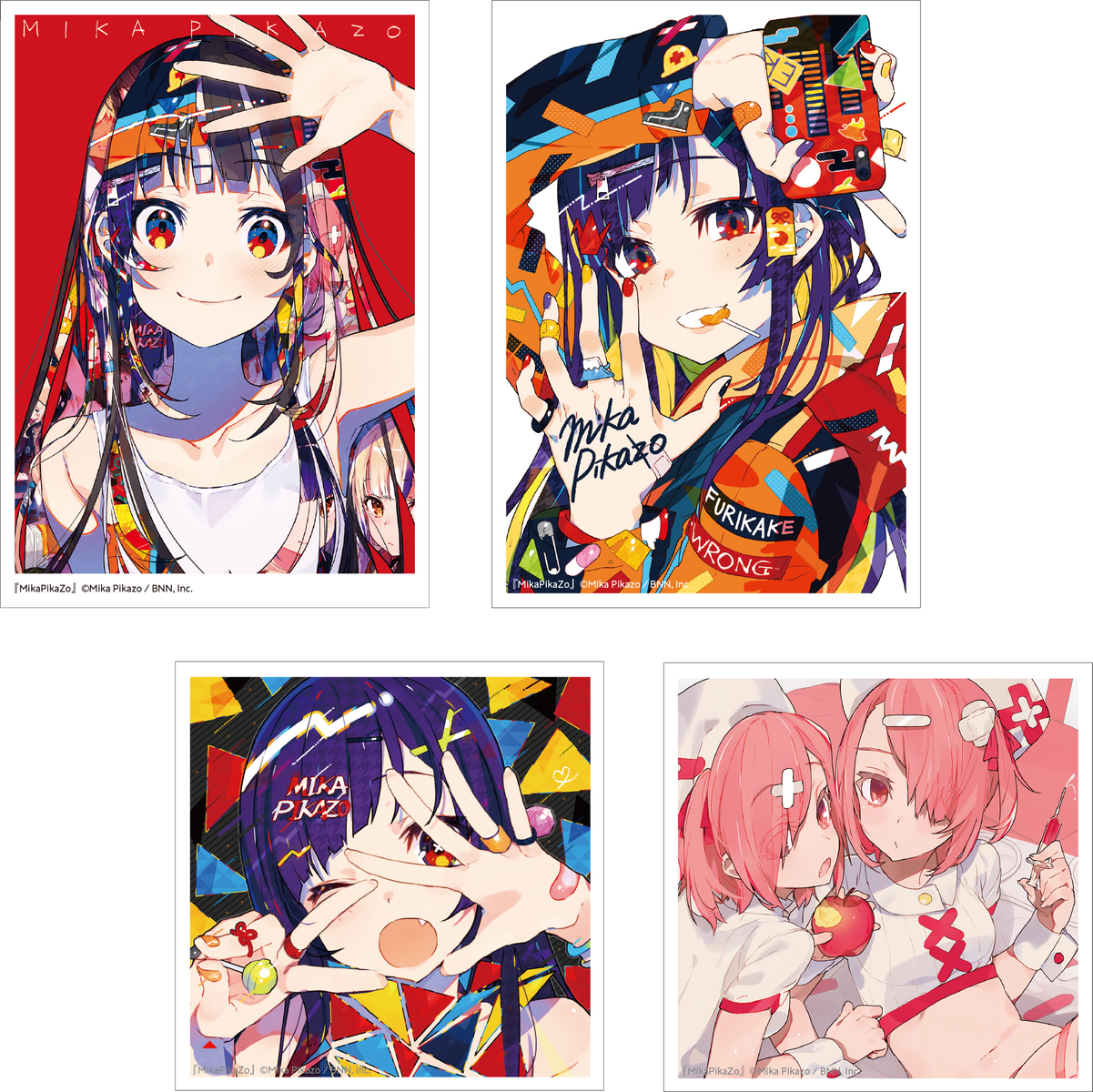 クリアステッカー4種(「MikaPikaZo 画集」グッズ) | 株式会社ビー クリアステッカー4種(「MikaPikaZo 画集」グッズ) | 株式会社ビー