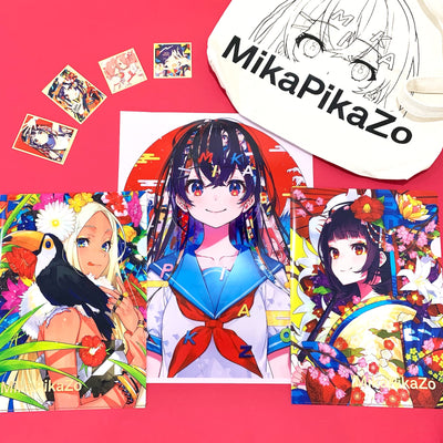【セット】「MikaPikaZo 画集」グッズ全種